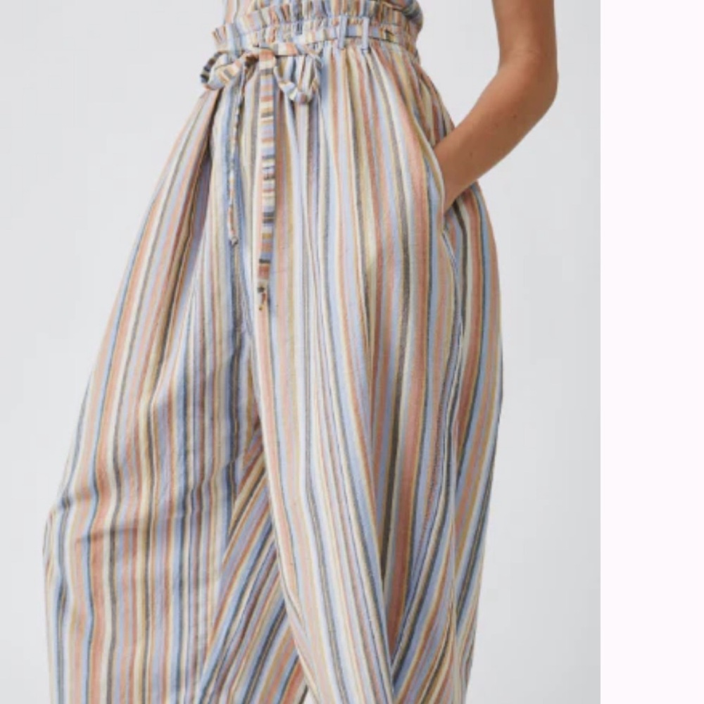 Free people roaming shores strapless cotton romper size small one piece